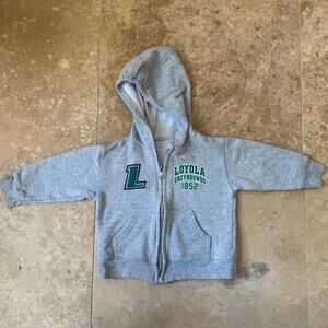 Loyola Greyhounds Baby Hoodie Toddler Sweatshirt 18M Zip Up Gray NCAA Team Gear